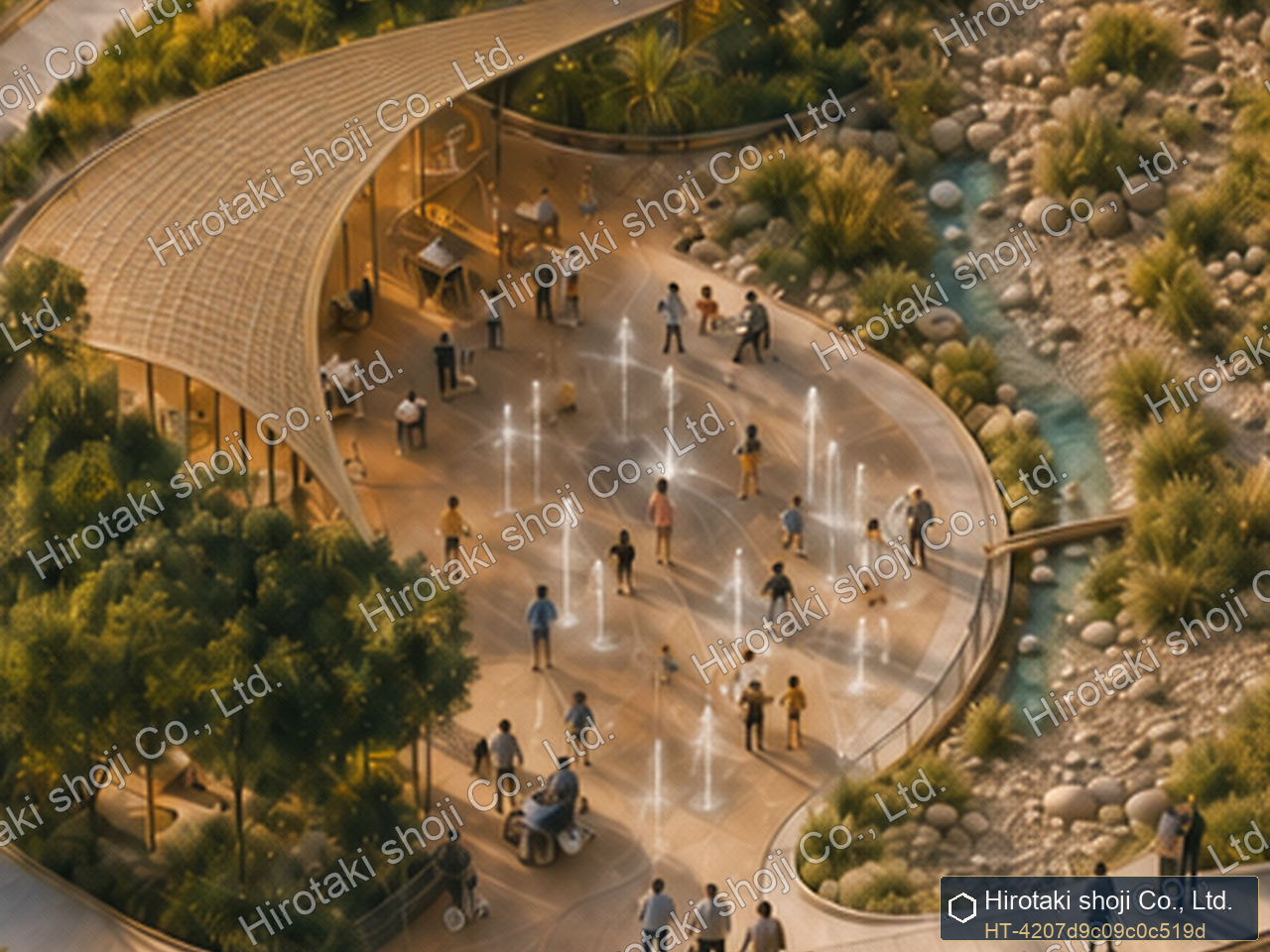 SAFA LIVING LOOP arrival plaza concept rendering